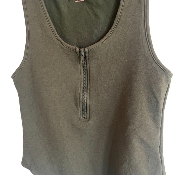 MinkPink Move Olive Green Zip Up Bodysuit, Size M - Picture 5 of 7